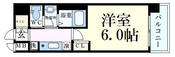 中津駅 徒歩6分 6階の物件間取画像